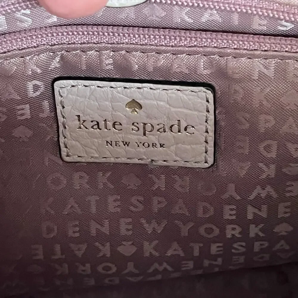 Kate Spade Perri Lane Mini Romy Satchel In Beige Leather